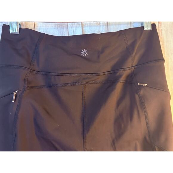 Athleta Black Biker Shorts with Mesh Inserts - Size ST Tall - Picture 5 of 8